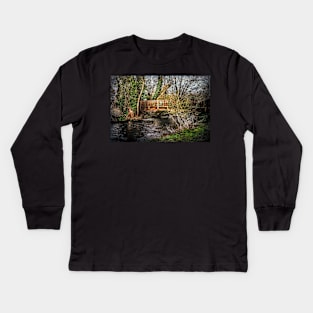 Footbridge Over The River Kennet Kids Long Sleeve T-Shirt